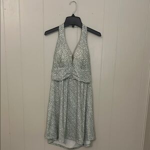 Elegant Green Halter Dress